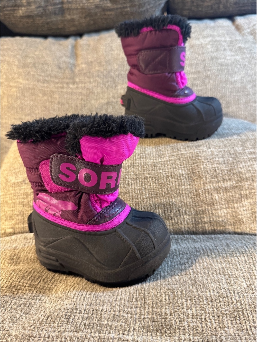 SOREL Toddler Girls Snow Commander Winter Boots Purple Pink Size 4
